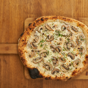 Pizza champiñón crema